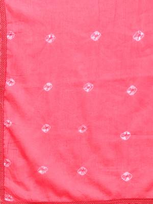 Women's Cotton Pink Embroidered A-Line Kurta Palazzo Dupatta Set 5