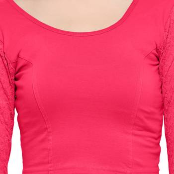 Janasya Women's Cotton Lycra Stretchable Readymade Blouse 4