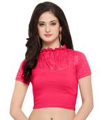 Janasya Women's Cotton Lycra Stretchable Readymade Blouse