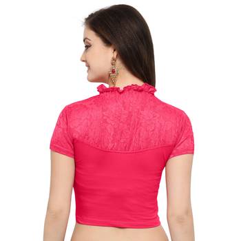Janasya Women's Cotton Lycra Stretchable Readymade Blouse 3