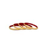 Guarantee Golden Dyed Bangles With Intricate Design And Enamel Undercoating