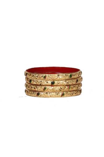 Guarantee Gold  Dyed Bracelets With Floral Design In Multi Color