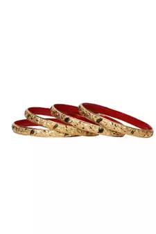 Guarantee Gold  Dyed Bracelets With Floral Design In Multi Color