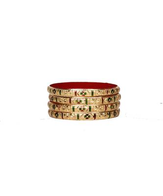 Guarantee Gold Dyed Bracelets With Multi Color Floral Design 1