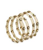 Set Of 4 Silk Thread Bracelets With Kundan Style Stone