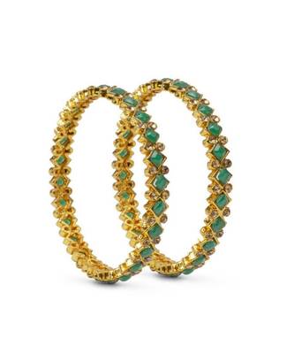 Set Of 2 Brass Tone Bracelets By Leshya 1