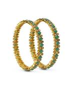 Set Of 2 Brass Tone Bracelets By Leshya