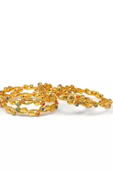 Set Of 4 Jewellery Like Bracelets With Multicolour Stones