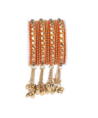Set Of 12 Silk Thread Bangles With Ghungroo Designed For Both Hands By Leshya 2