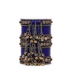 Traditional Ghungroo Bells Bangle With Silk Thread And Stone