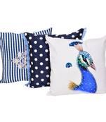 Reme Embroidered Multicolor Cotton Square Cushion Covers