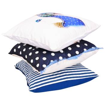 Reme Embroidered Multicolor Cotton Square Cushion Covers 3