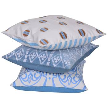 Reme Embroidered Multicolor Cotton Velvet Square Cushion Covers 3