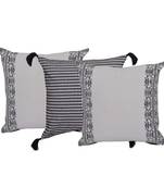 Reme Embroidered White Cotton  Square Cushion Covers
