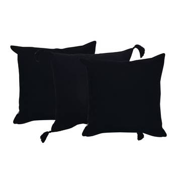 Reme Embroidered White Cotton  Square Cushion Covers 2