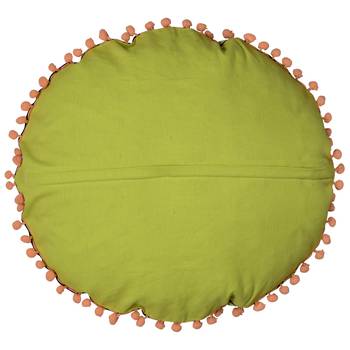 Reme Embroidered Cotton Multicolor Round Cushion Covers For Sofa 2