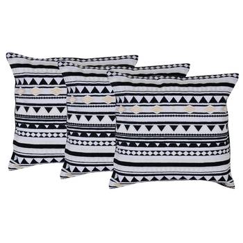 Reme Embroidered Cotton Multicolor Square Cushion Covers For Sofa 1
