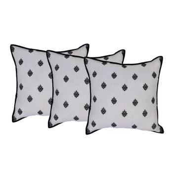 Reme Embroidered Cotton Multicolor Square Cushion Covers For Sofa 1