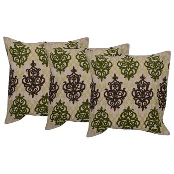 Reme Printed Chambray Multicolor Square Cushion Covers For Sofa 1