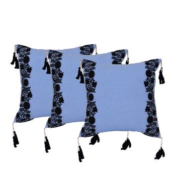 Reme Embroidered Chambray Multicolor Cushion Pillow Covers 1