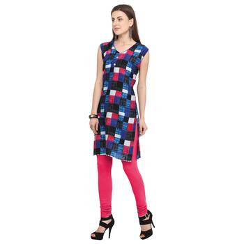 Multicolor printed cotton kurtis 3