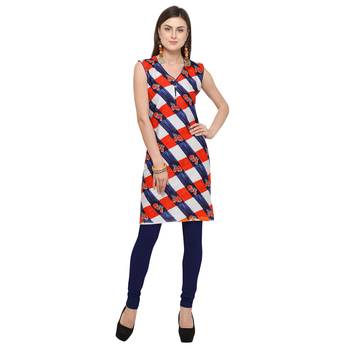 Multicolor printed cotton kurtis 1