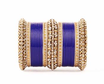 Set Of 2 Bridal Matte Textured Bangle Set 1