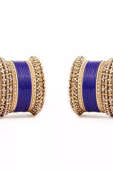 Set Of 2 Bridal Matte Textured Bangle Set