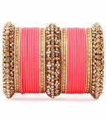 Set Of 2 Bridal Matte Textured Bangle Set