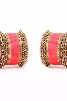 Set Of 2 Bridal Matte Textured Bangle Set