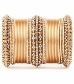 Set Of 2 Bridal Matte Textured Bangle Set