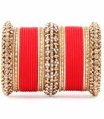 Set Of 2 Bridal Matte Textured Bangle Set