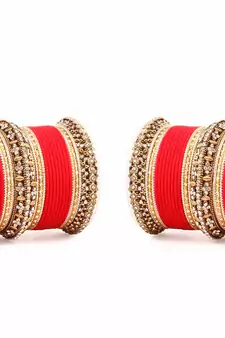 Set Of 2 Bridal Matte Textured Bangle Set