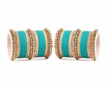 Set Of 2 Bridal Matte Textured Bangle Set 1