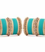 Set Of 2 Bridal Matte Textured Bangle Set