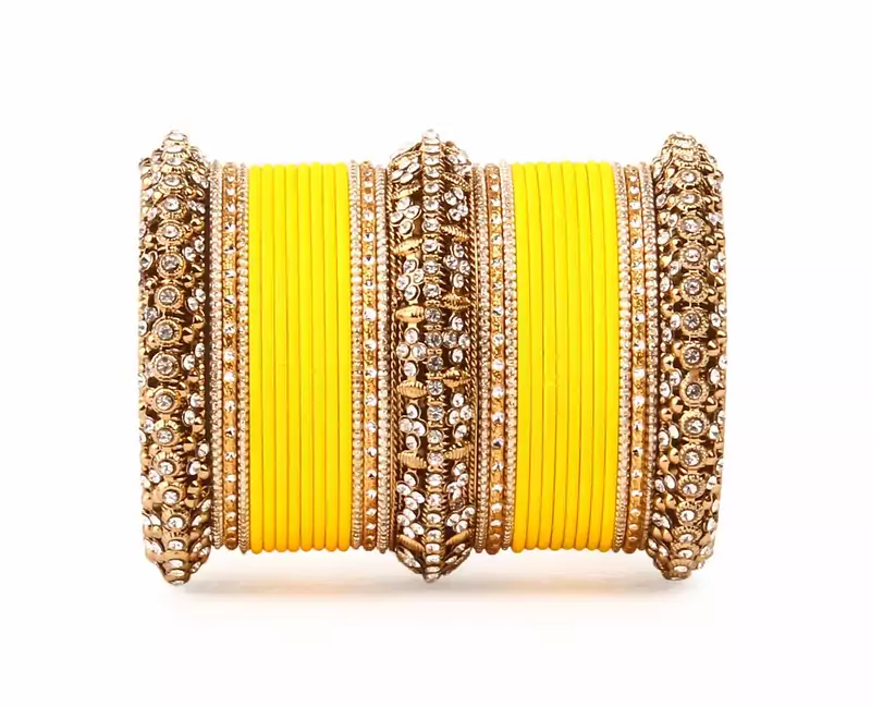 Set Of 2 Bridal Matte Textured Bangle Set