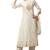 Women'S Cream Embroidered Readymade Suit Set