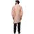 Orange Plain Dupion Silk Men Kurtas