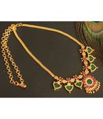 Beautiful Pink Green Palakka Designer Necklace