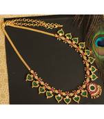 Beautiful Pink Green Palakka Designer Necklace