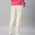 Women Off-White Regular Fit Solid Cigarette Trousers