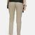Women Olive Green Slim Fit Solid Cropped Cigarette Linen Trousers