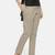 Women Olive Green Slim Fit Solid Cropped Cigarette Linen Trousers