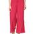 Women Pink Wide Leg Solid Palazzos