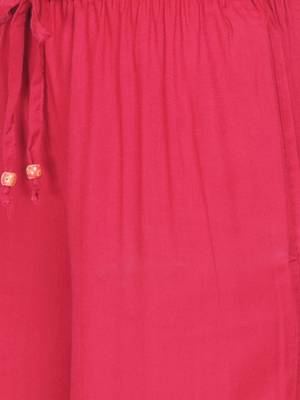 Women Pink Wide Leg Solid Palazzos 2