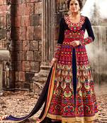 Multicolor embroidered silk blend salwar