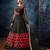 Black embroidered organza salwar