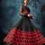 Black embroidered organza salwar