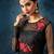 Black embroidered organza salwar