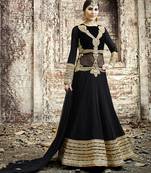 Black embroidered georgette salwar